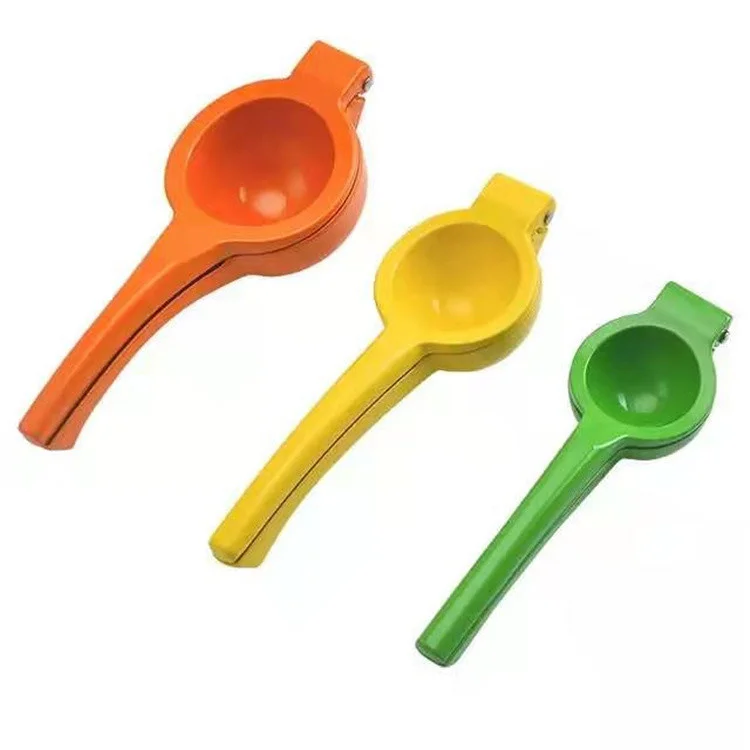 

2 in 1 Zinc alloy lemon squeezer Creative manual lemon juicer Double lemon clip, Yellow/green/orange