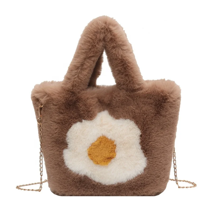 

Twinkle soft plush chain soft plush fur handbag small handbag for girls