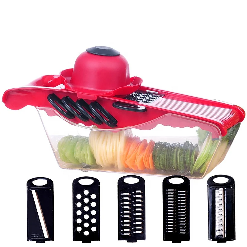 

New Product Manual Vegetable Chopper Creative Food Slicer Veggie Chopper in Kitchen, Red,white green