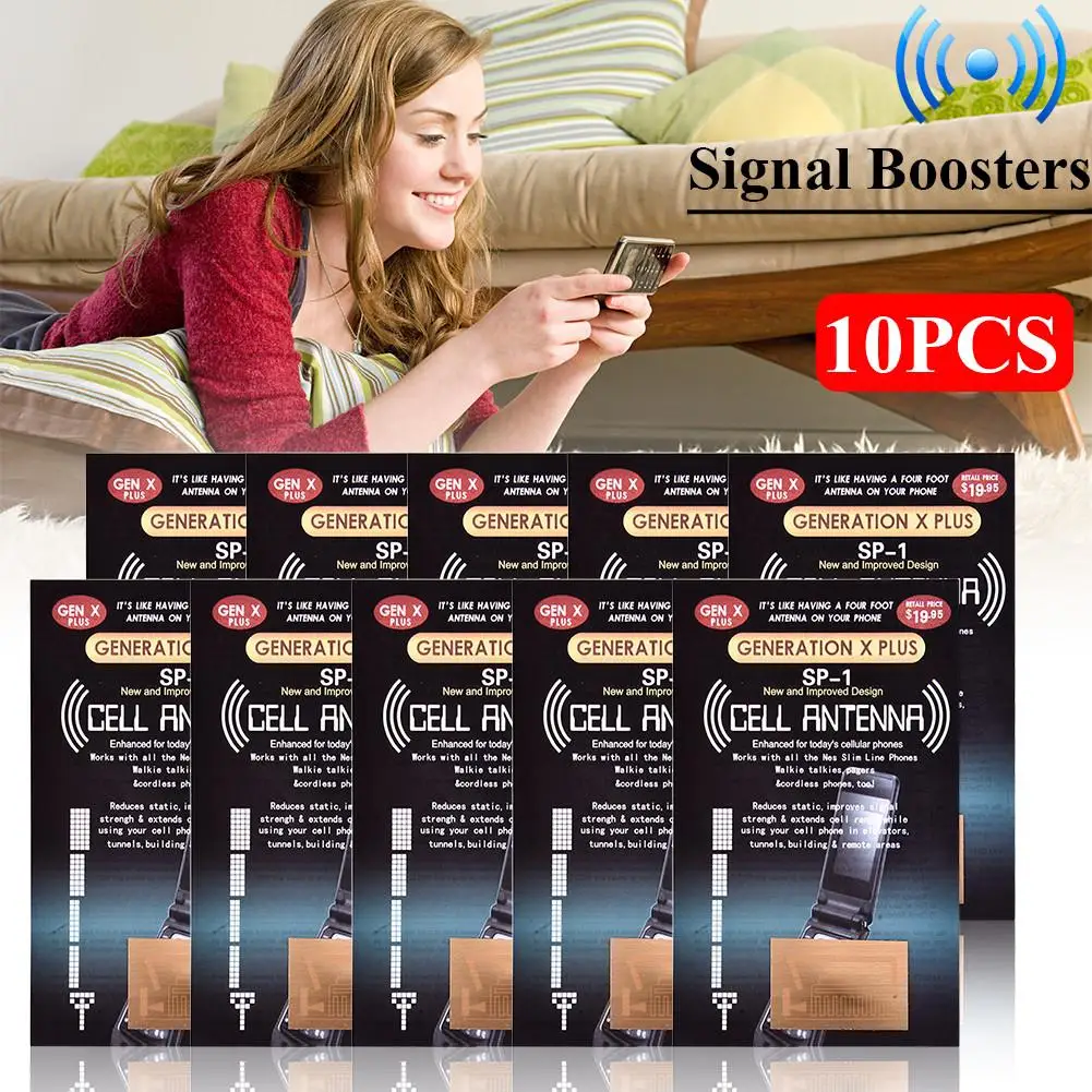 

10 x New Cell Phone Signal Boosters - The Latest SP-1 Antenna GENERATION X PLUS Enhancement Antenna Booster Improve Signal