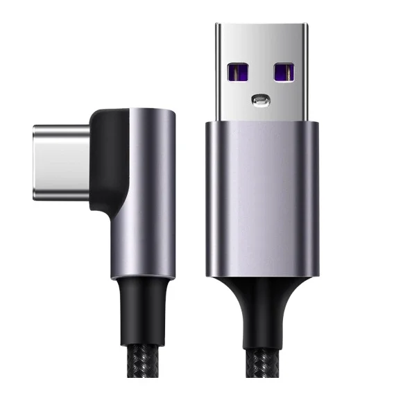 

High Quality Usb 3.0 A Male to Type C Right Angle For Huawei Samsung Android Data Fast Charger Cable, Customized color