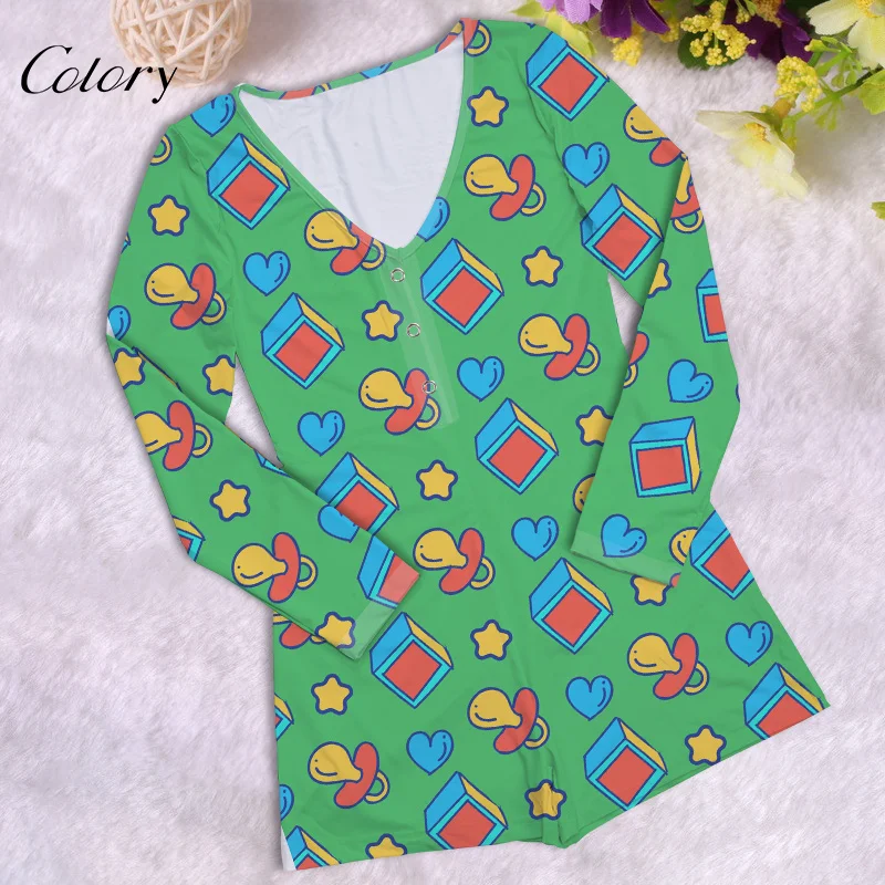 

Colory Women Jumpsuits Jumpsuite Plus Size Cloth Print Design, Picture shows