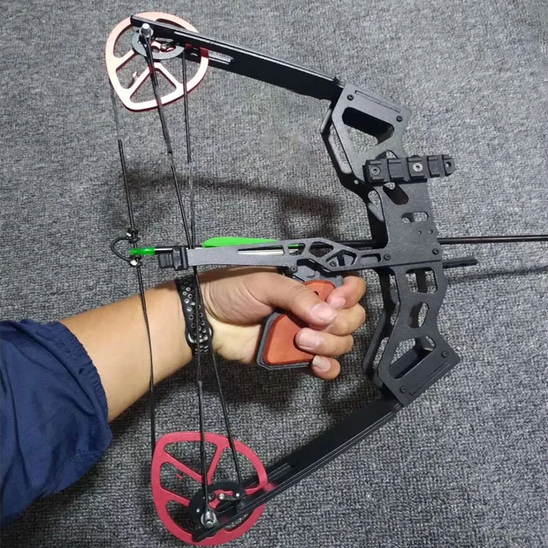 

35 lbs Hunting Bows mini compound bow Right and Left Hand for Adult Youth Shooting Fishing, Black