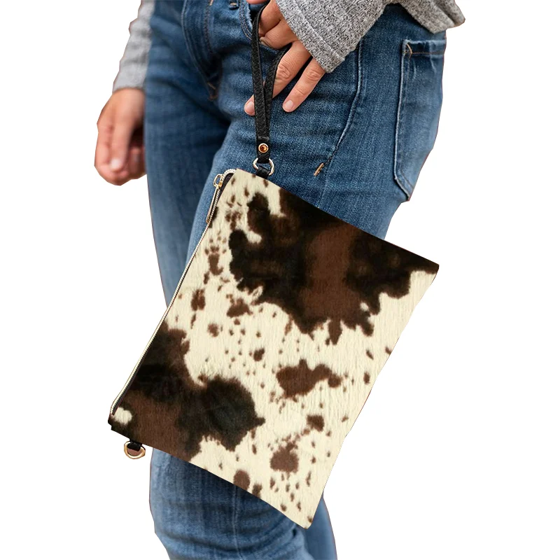 

Fashion Crossbody Bag Sunflower Bull Skull Cow Print Zipper Wrist Hayley Purse