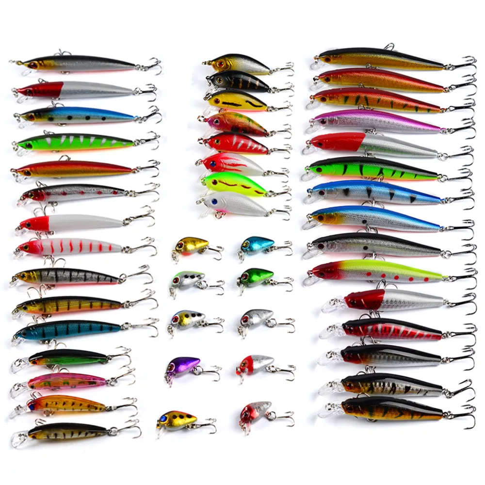 

48 Fishing Lure Bait Sets Mixed Moteur Electrique Peche Koder Kabura Carnada Isca Appat Koder Yem Umpan Przyneta Esca Pellice, 48colors