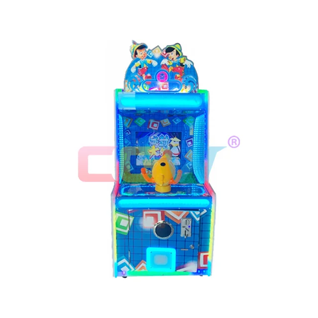 

CGW Arcade Machine Make Money Jeu/Jeux Arcade Shooting Ball/Pinball Games Kids Coin Operated Games Earn Money, Red,yellow,blue casing,led on sides