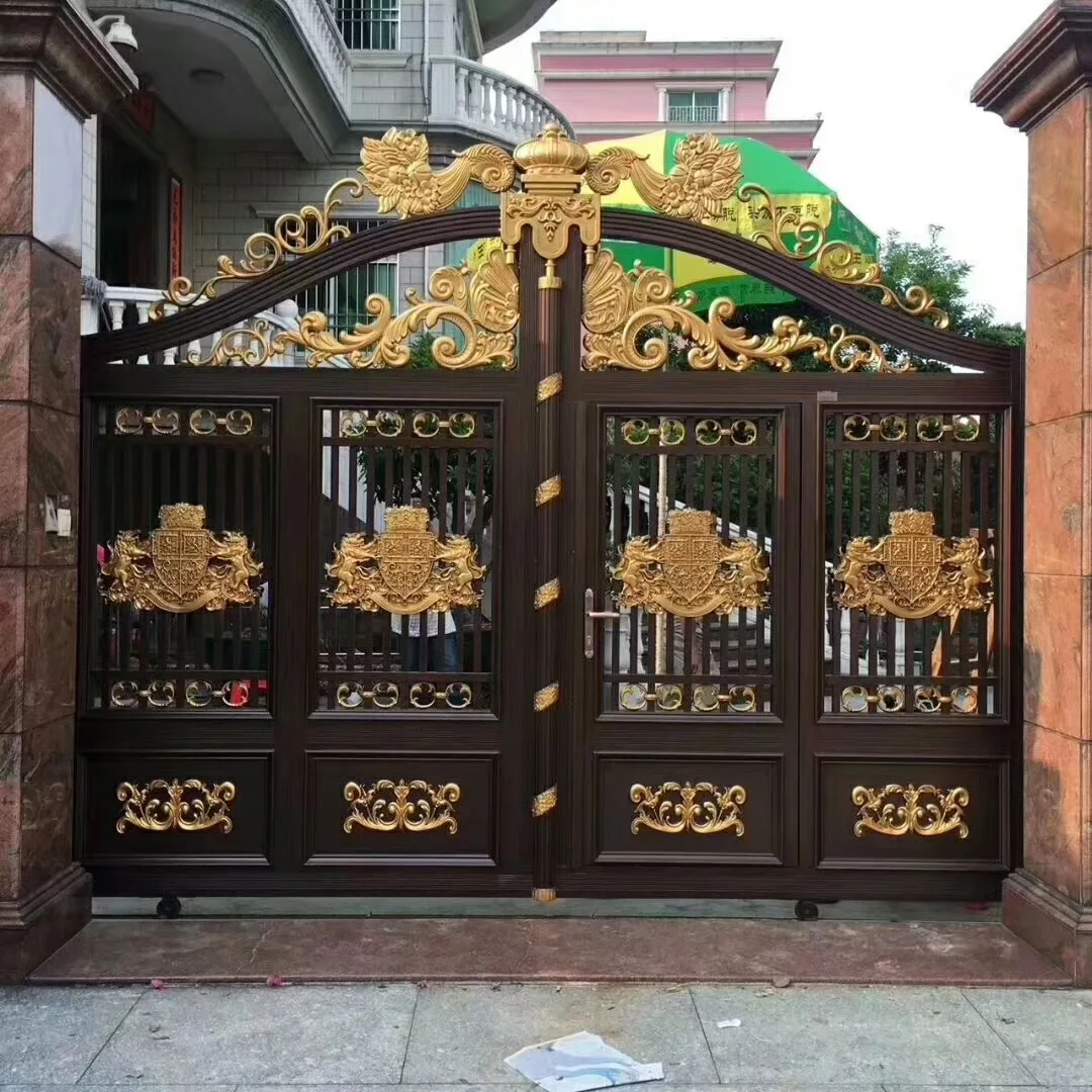 Customized modern main house door wrought iron gate design simple