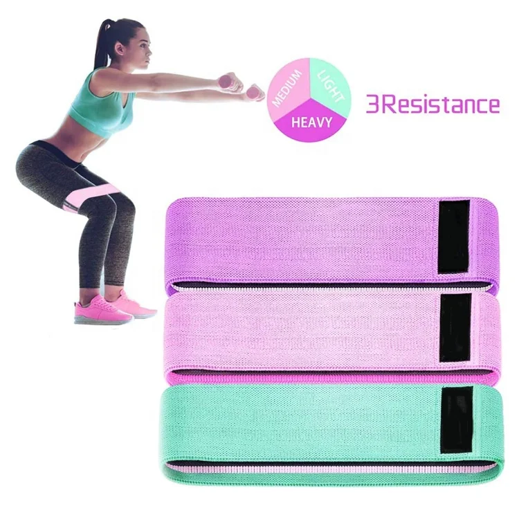 

Cheap yoga gym exercise body resistance hip bands elastic cotton, Customized color