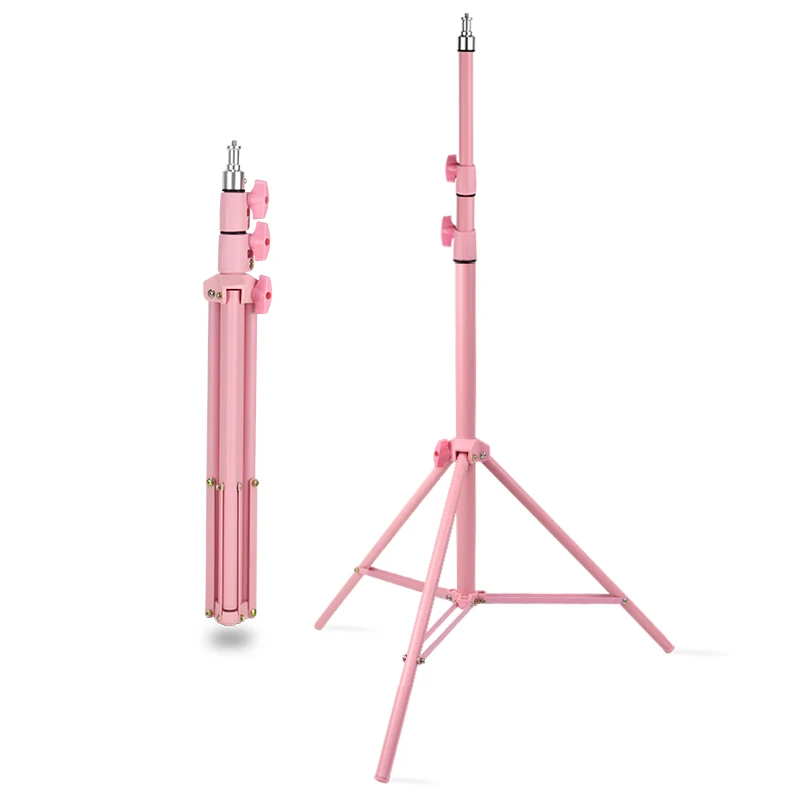 

Customized pink live tripod The extension length is 1.4m Applicable to the big network red broadcast room