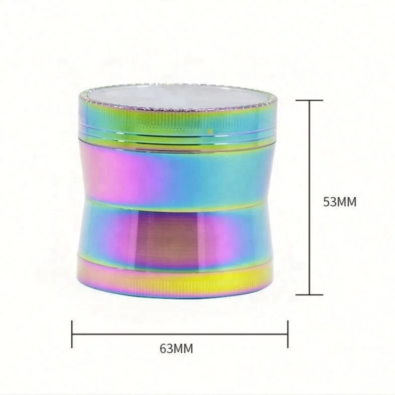 

Diameter  Tobacco Grinder Zinc Alloy 4 Part Colorful Slim Waist Dry Herb, Picture