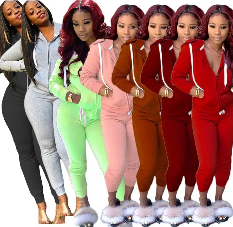 

2021 NEw 2021 Fall Winter Two Piece Set Women Tracksuit Festival Clothing Sweatsuit 2 Pieces Outfits Hoodies Sweatshirt, Picture