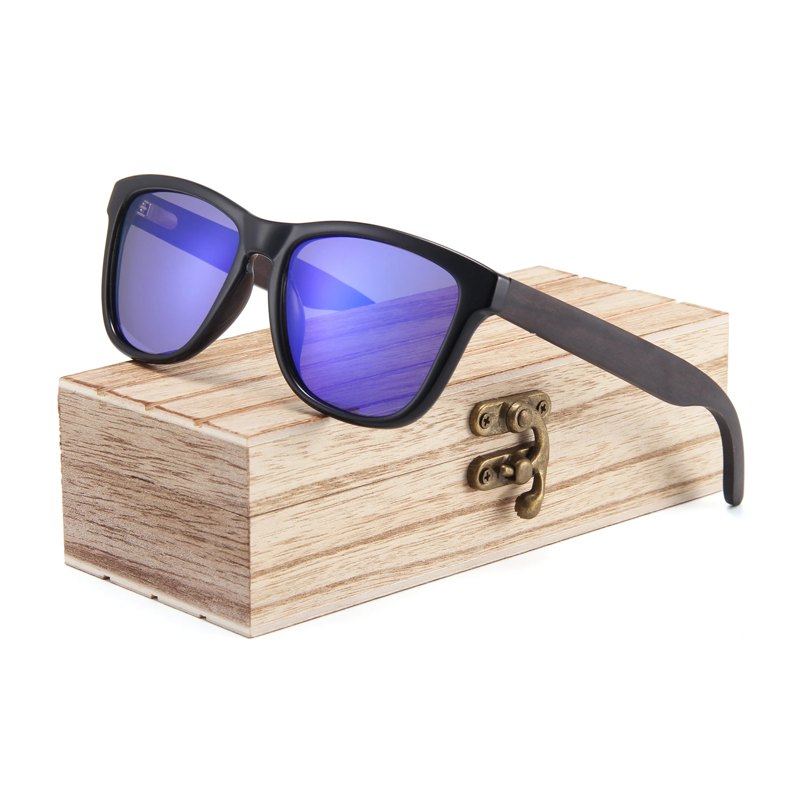 

Trendy PC Frame Wooden Polarized Sunglasses Manufacturer Custom Wood Eye Glasses, Mix color