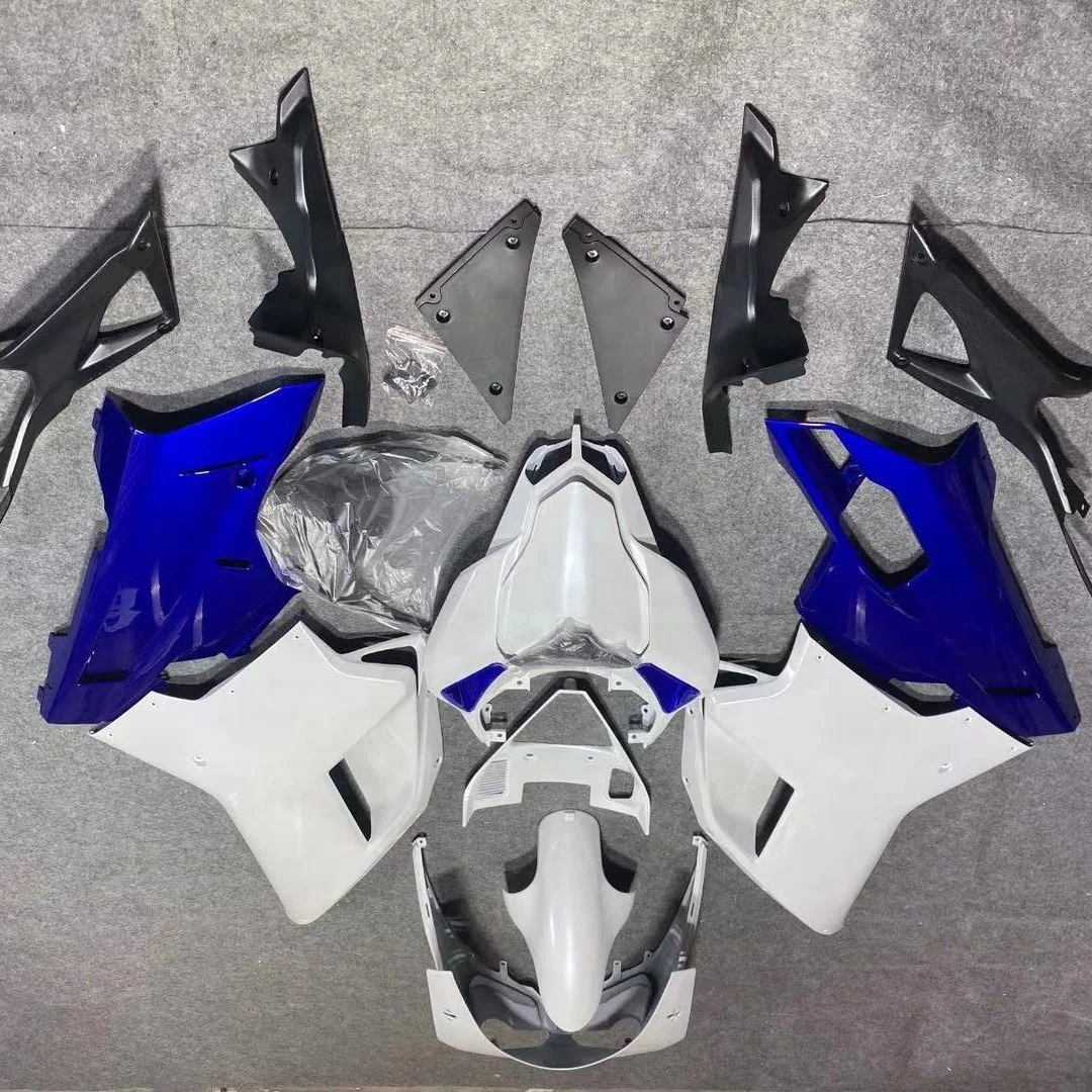 

WHSC Best Motorcycle Fairing For DUCATI 1098/ 848 07-09 ABS Plastic Fairing Body Kits Painted With UV Light Gloss Bule And White, Pictures shown