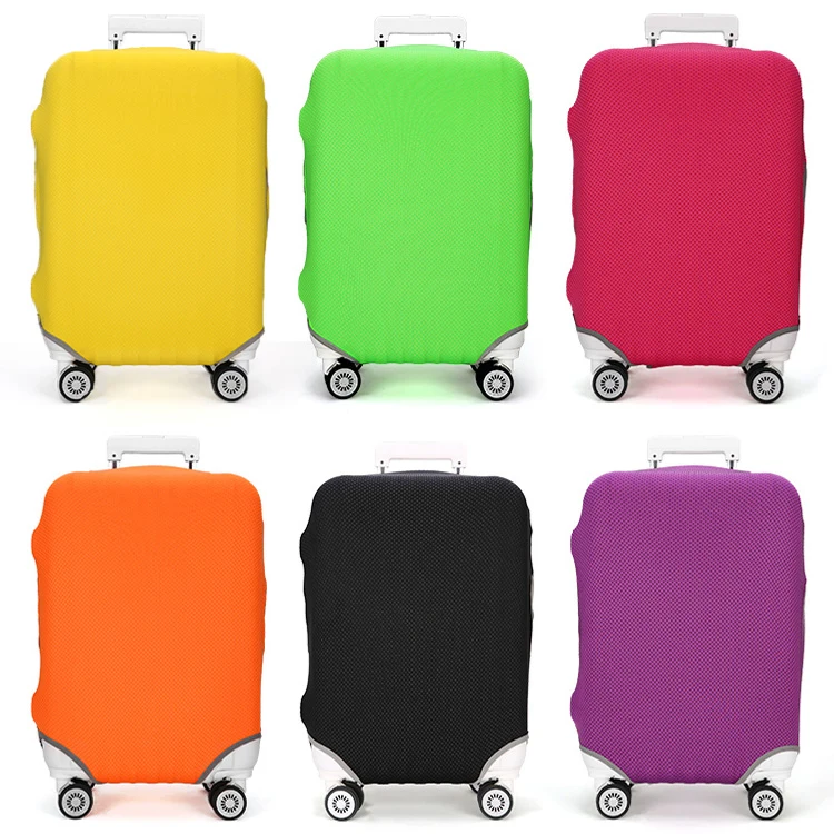 

Travelsky Custom logo printed travel polyester elastic suitcase protective luggage cover spandex, One color or printing or customize