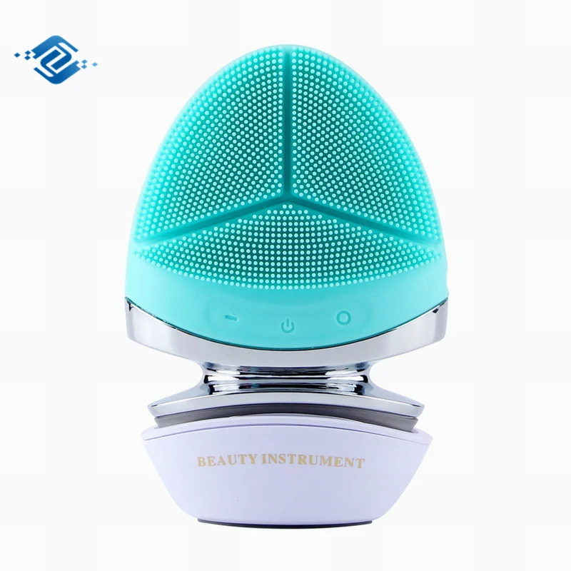 

Cleansing And Sonic Cleanser & Massager Face Cleaning Logo Facial Silicon Brush With Heating