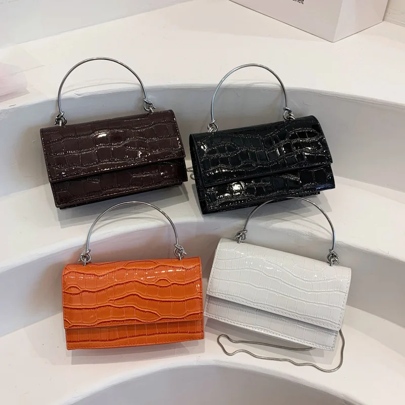 

Designer Women Alligator PU Shoulder Bag Casual Portable Female Small Chain Purses Handbag, Customized color