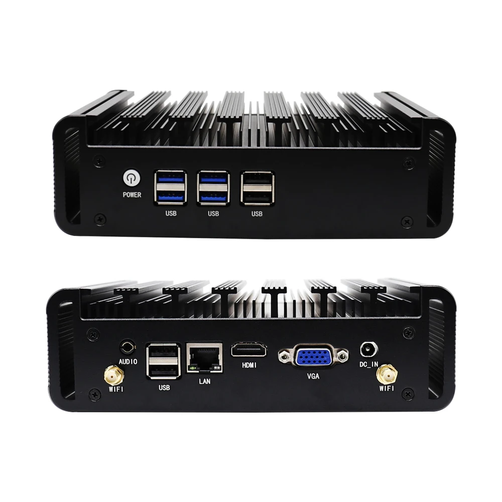 

EGLOBAL New 8th Gen Fanless Mini Pc with Core i5 8250U DDR4 Faster Desktops Mini Computer with HD VGA WIN10 LINUX PC Gaming