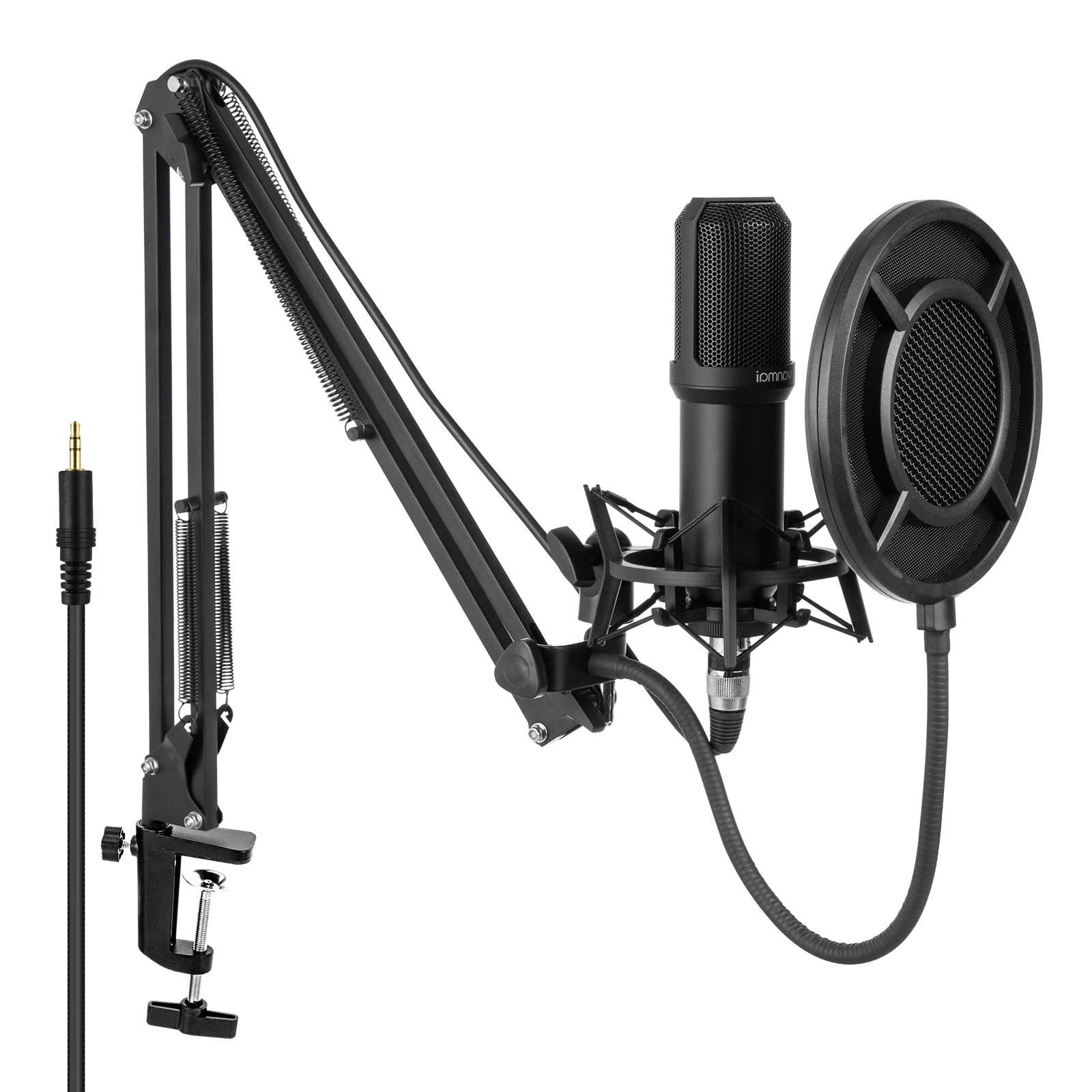 

Factory custom condenser recording microphone with Desktop bracket for skype youtube voice over, Black