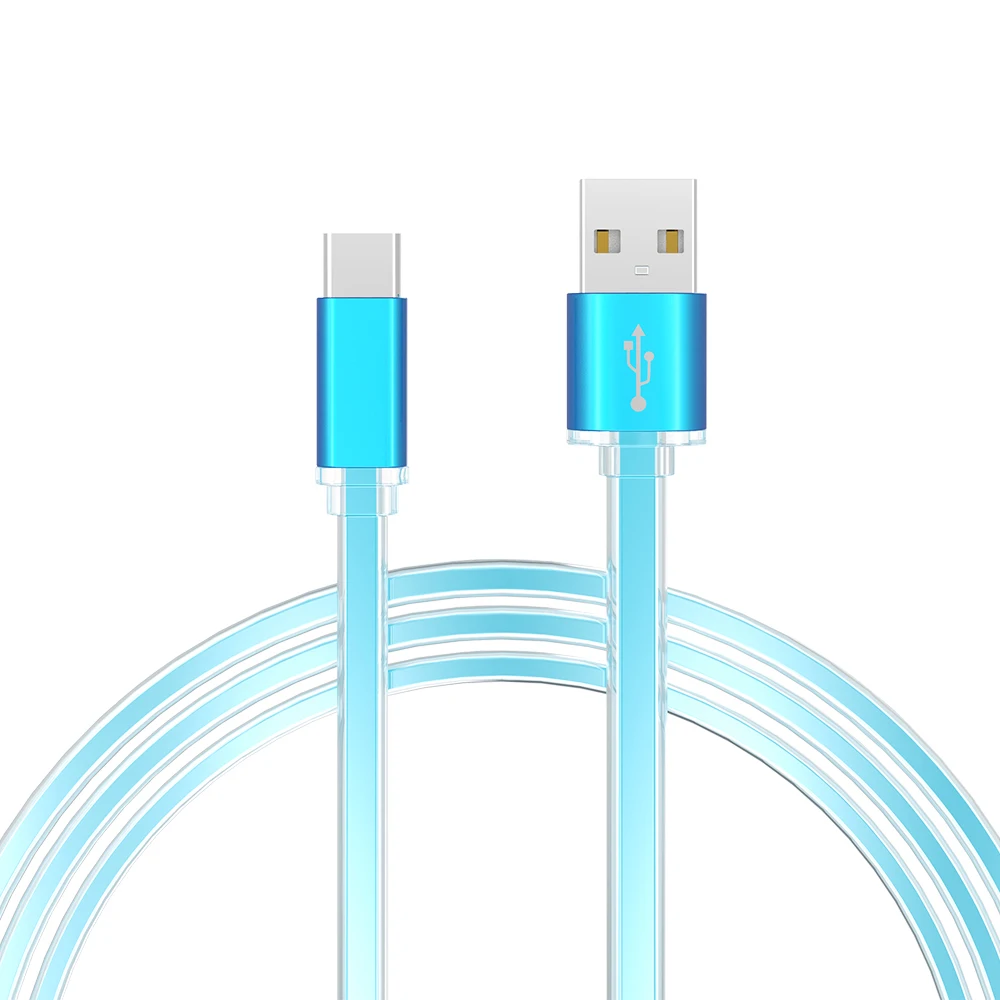 

Free Shipping 1 Sample OK New Craft Safe Heat Blocking Transmitted Data Cable USB2.0 Type C 1m Color jelly Data Cable
