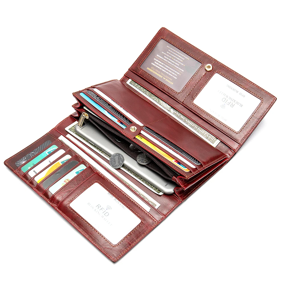 

Drop Shipping Genuine Leather Long Wallet monederos para mujer billetera de mujer portefeuille Women Purse Leather Wallet, Red,blue,green,gold,darkblue,black,coffee