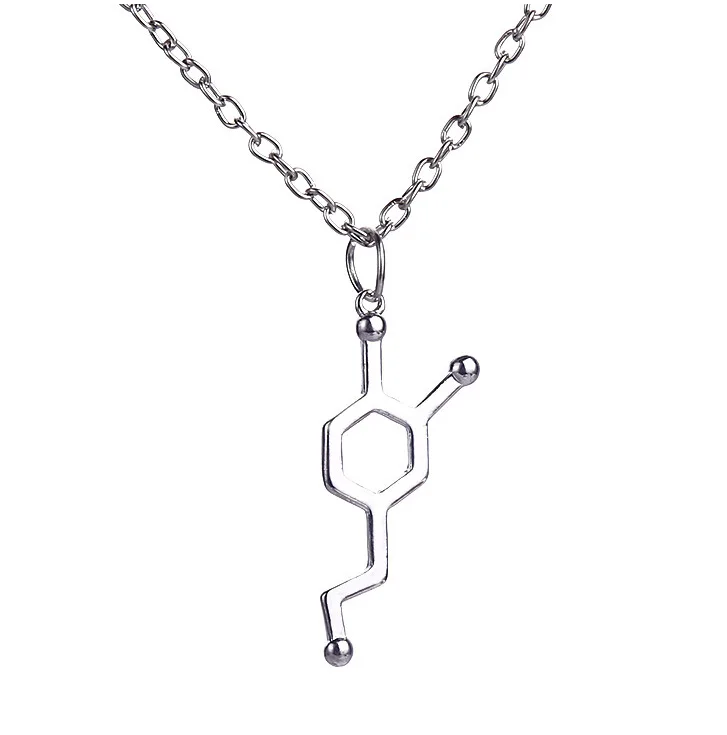 

Personalized Structure Pendant, Titanium Steel Alloy Necklace, Chemical Structure Molecular Formula Necklace