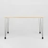 ANSI/BIFMA standard simple style rectangular metal leg dining wood table