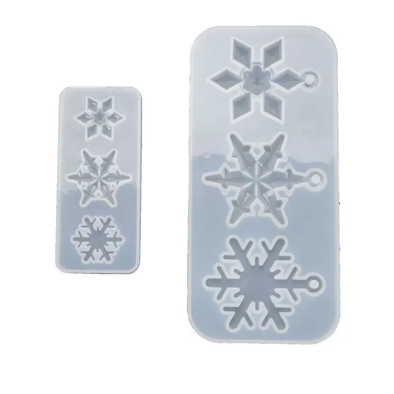 

0906 New product snowflake pendant silicone mold, used to make resin jewelry tools, epoxy resin molds and decorative crafts, Transparent