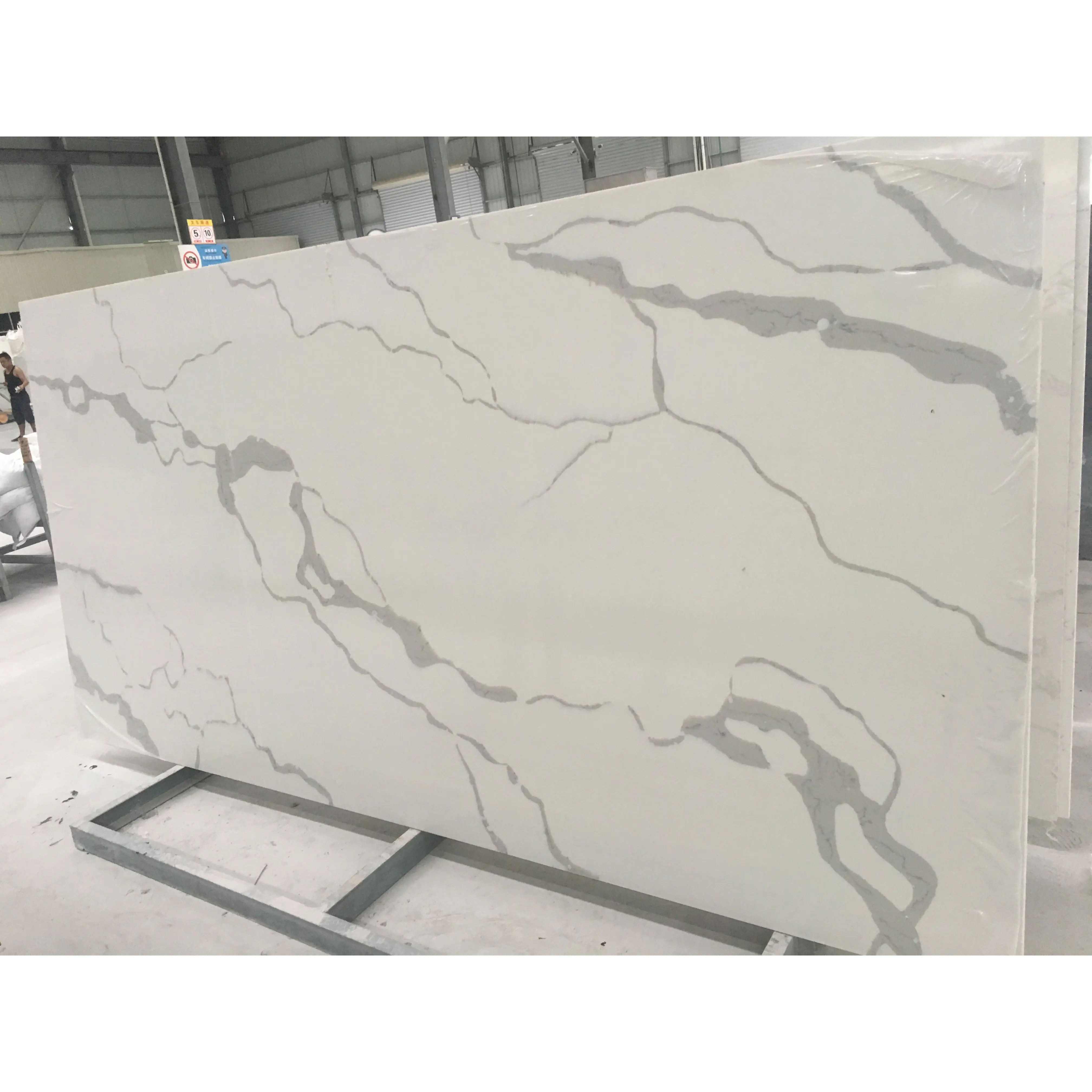 
Artificial calacatta quartz slab, home decoration quartzite countertop 