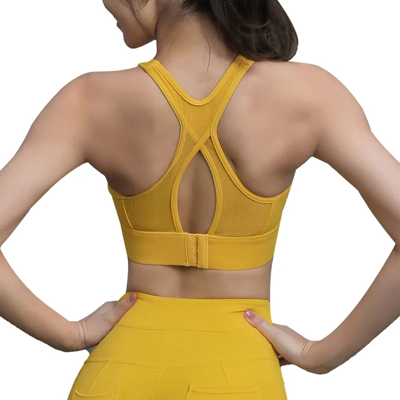 

Custom Logo Oem Japanese Yoga Bra Sports Vest Gym Fitness Slim Women High Impact Sports bra, As shown