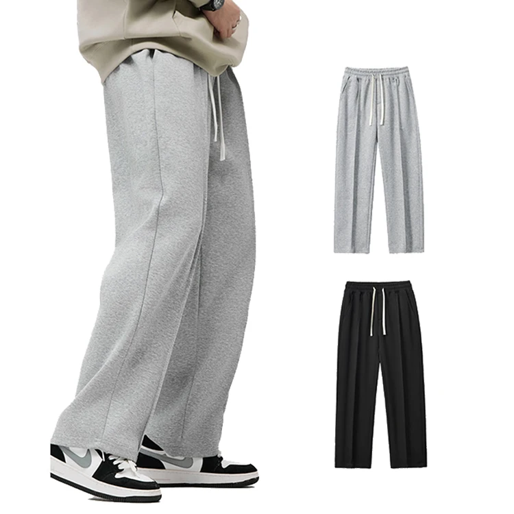 

Designer Custom Plain Mens French Terry Straight Leg Sweatpants Sweat Pants for Men Custom logo sweatpants