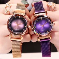 

2019 Magnet Buckle Bracelet Women Watches Luxury Brand Crystal Lady Wrist Watch Quartz Rhinestone Female Clock Relogio feminino