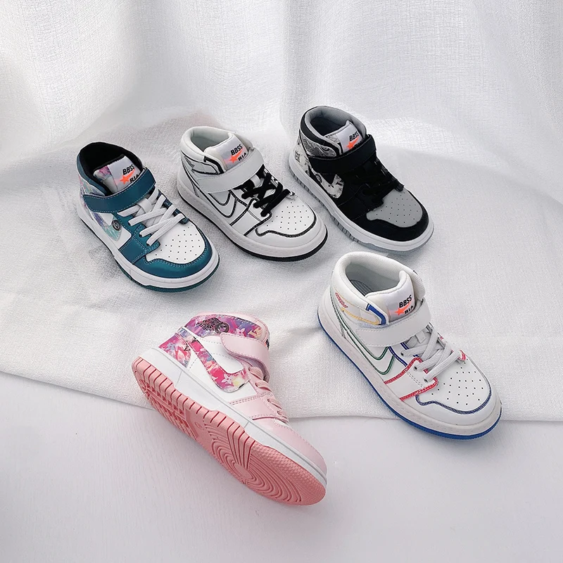 

School Type Comfortable Rubber Sole Children's Casual Shoes 2021 New Design Light Weight Girls and Boys Sneakers