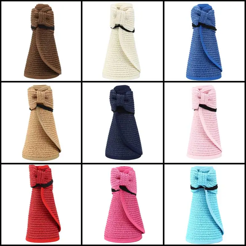 Foldable Sun Visor Hats For Women Summer Wide Brim Hat UV Protection Cap