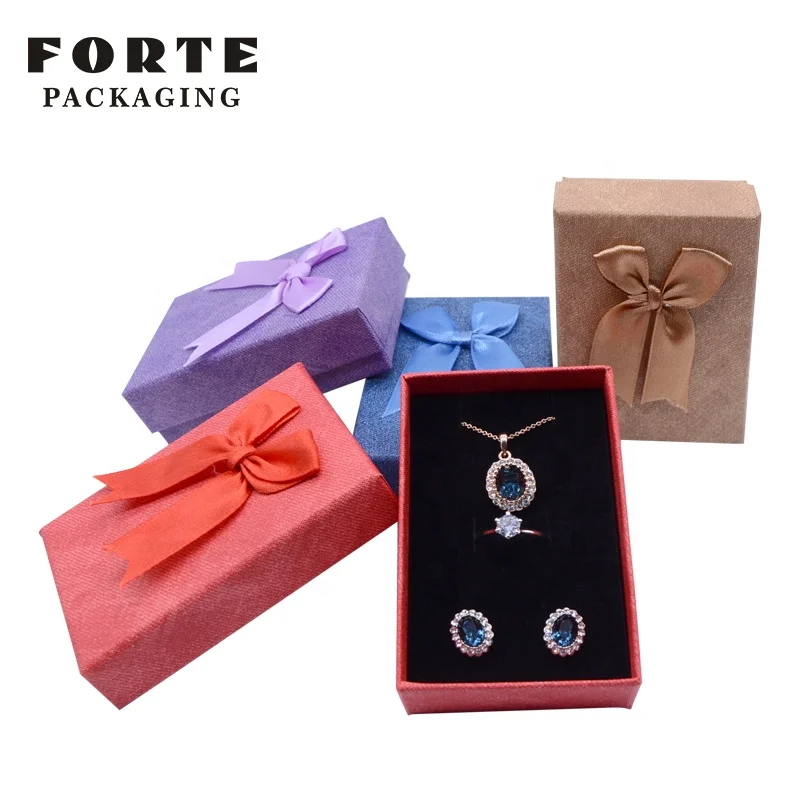 

FORTE cheap price luxury gift box paper box jewelry packaging pendant ring earring jewellery cardboard boxes