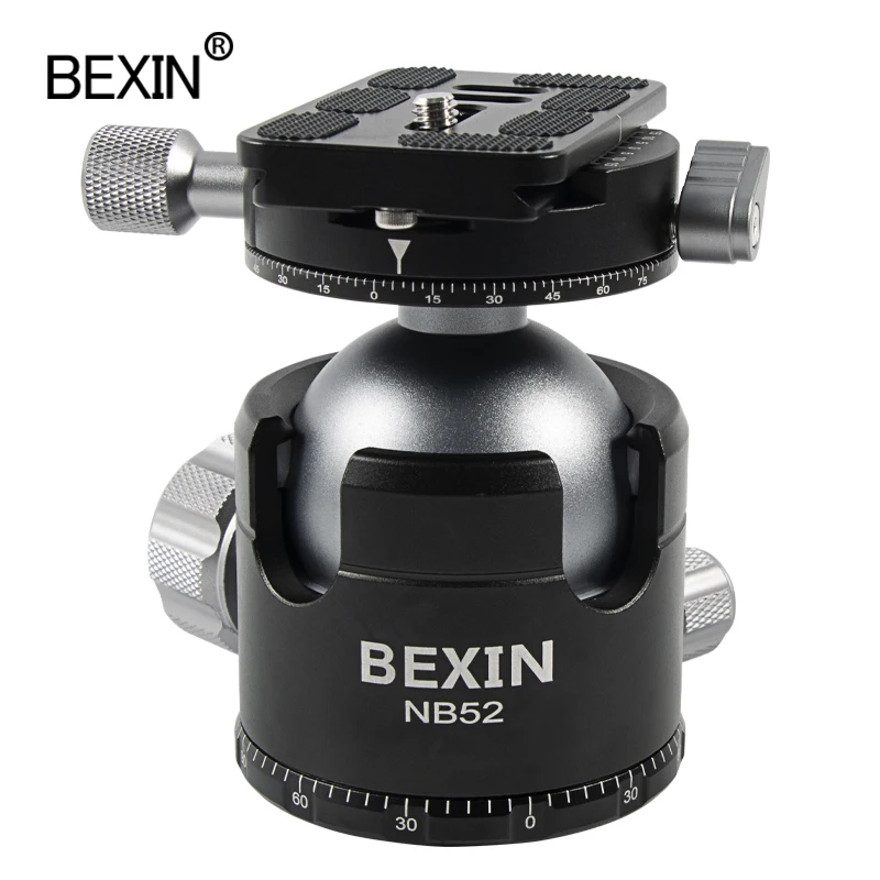 

BEXIN Panoramic Shoot Low Gravity Double opening Head Double Damping Tripod Head Professional DSLR Camera Ball Head