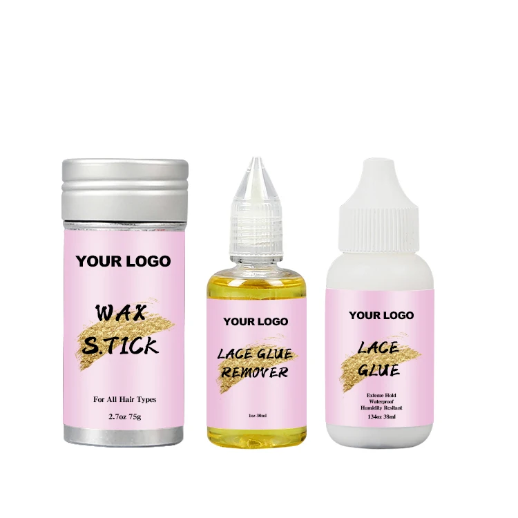 

Hot selling product waterproof lace wig strong hold glue for wig and remover set, White