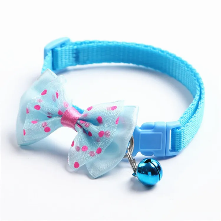 

Amazon Fashion Multi-colors Nylon Plaid Bowknot Pet Cat Collar With Bow Bell, Yellow, pink, blue, red infarct, sky blue, green, purple