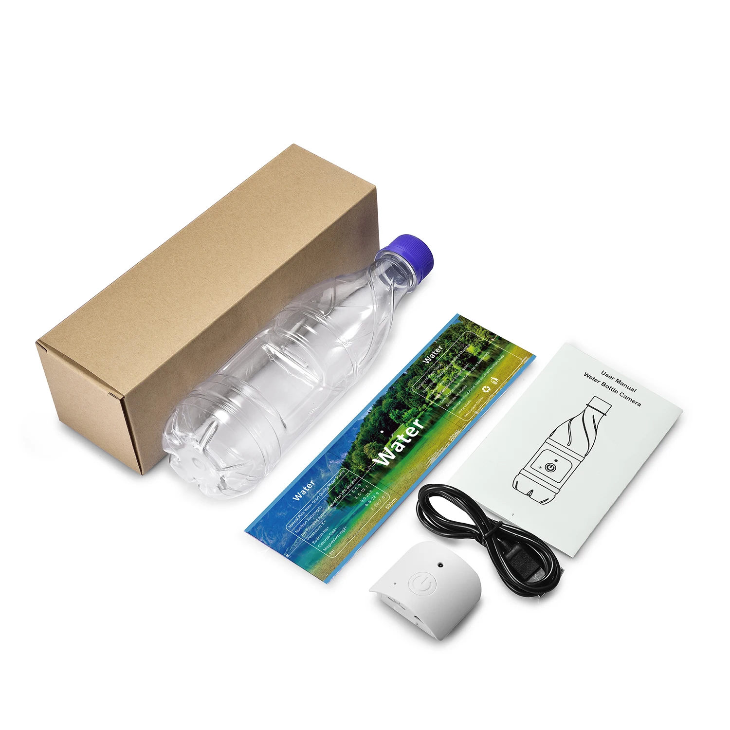 Hidden Water Bottle Camera Security Camera 1080p Hd Portable Plastic Drinking Water Bottle Spy