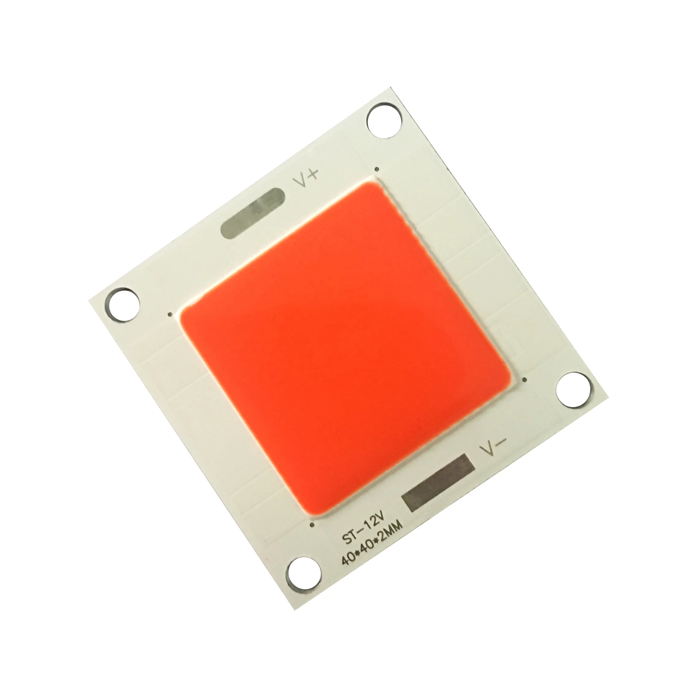 

40*40mm square cob 12v 24-50w led chip for DIY lamp garden light, Red
