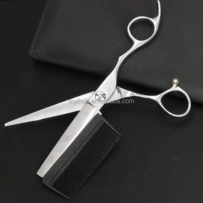 

Brand New 6 inch 6.5inch Scissors And Comb In One Professional Straight Scissors Joint Comb Attached Scissor