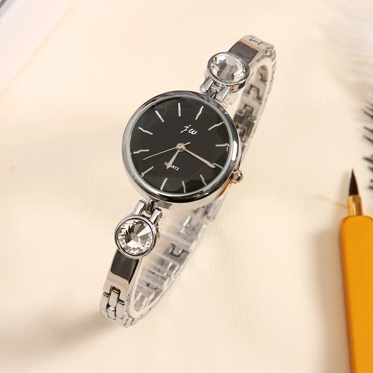 

JW 6112 Woman Stainless Steel Sliver Slim Strap Analog Quartz Low Price Casual Female Watches Ladies, As picture