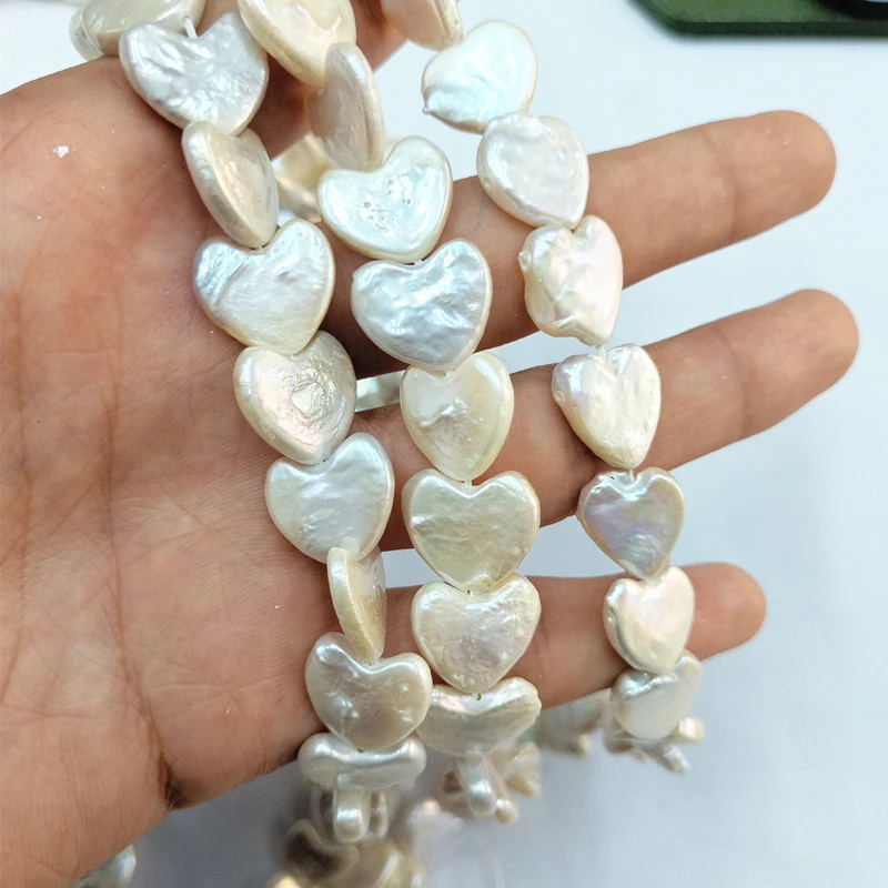 

Natural Freshwater Pearl Heart Shaped Pearls Wholesale Heart Baroque Pearl, White