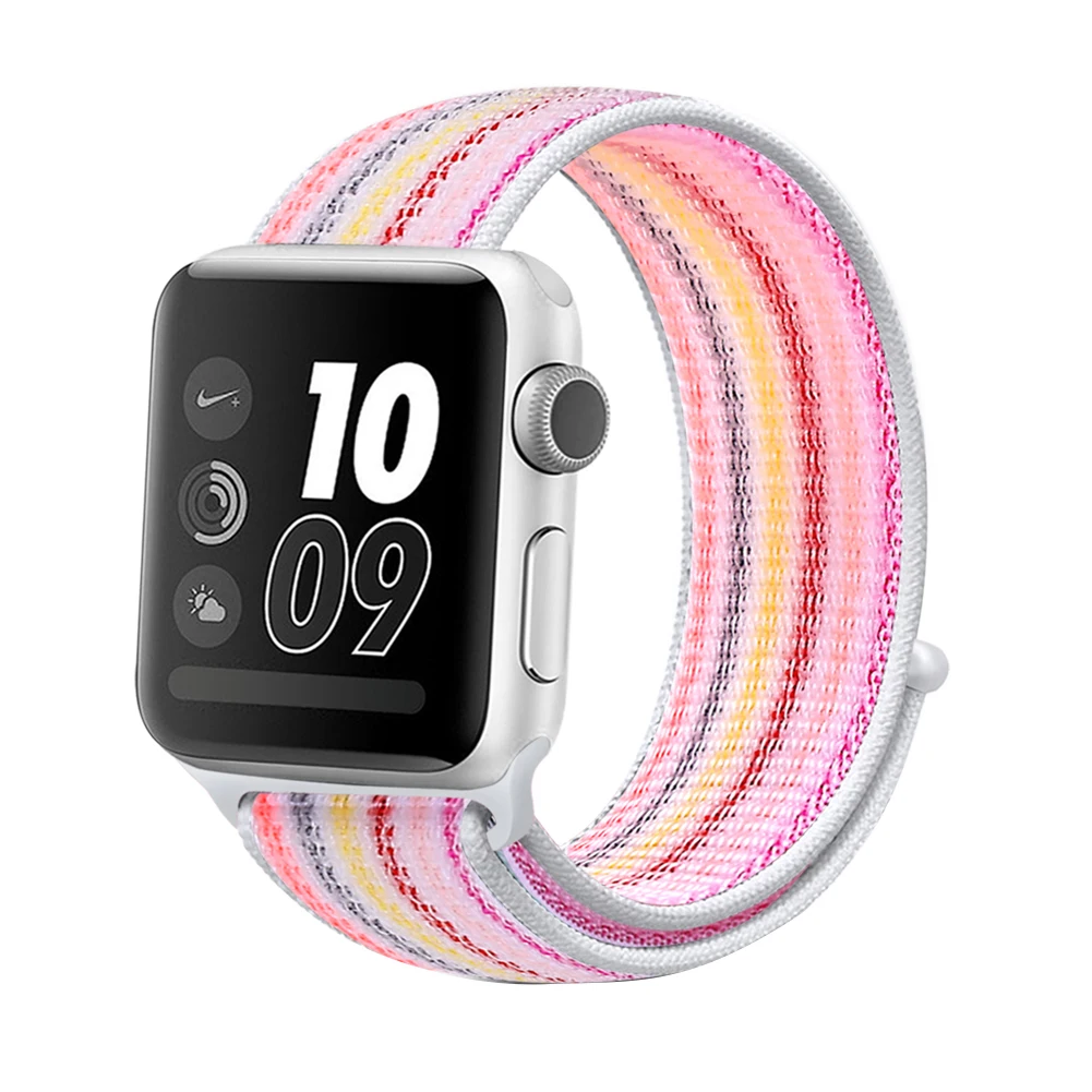 

Quick Release Woven Fabric Nylon Sport Loop Bracelet Strap For iWatch 38 40 42 44mm Watch Band For Apple Watch Series 5 4 3 2 1, Multi-color optional or customized