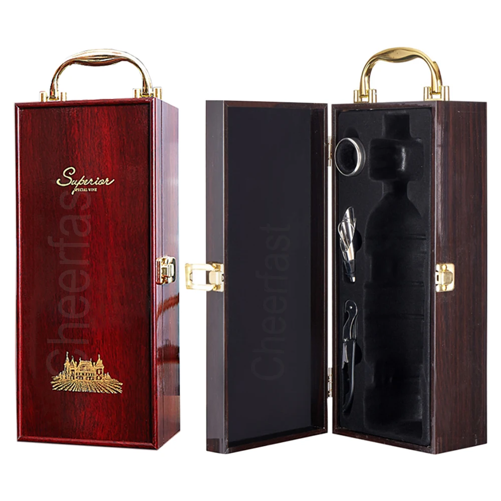 
Direct sales single wooden box wood for wine gift 