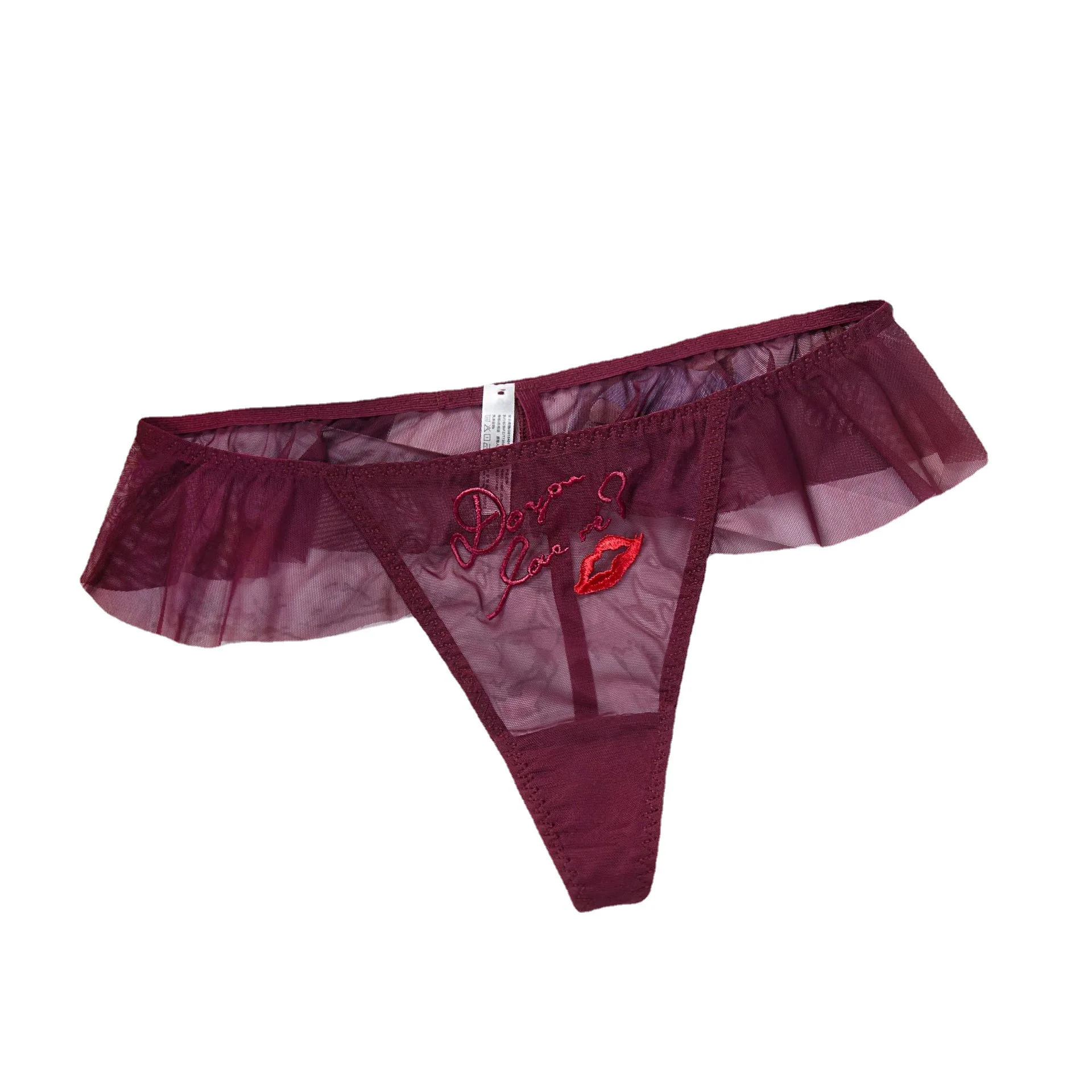 

UNICE wholesale in stock fashion embroidery string underwear sexy hot women g-strings and thongs with tangas sexy panties thong, 5 colors in stock