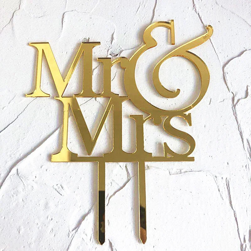 

Mr & Mrs Acrylic Cake Topper for Cake decoration