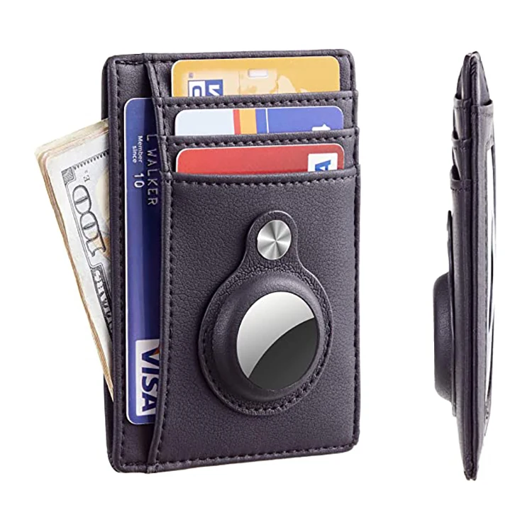 

Custom Logo New Popular Design Male or Female Anti-theft For Apple Air Tag Wallet Card Holder
