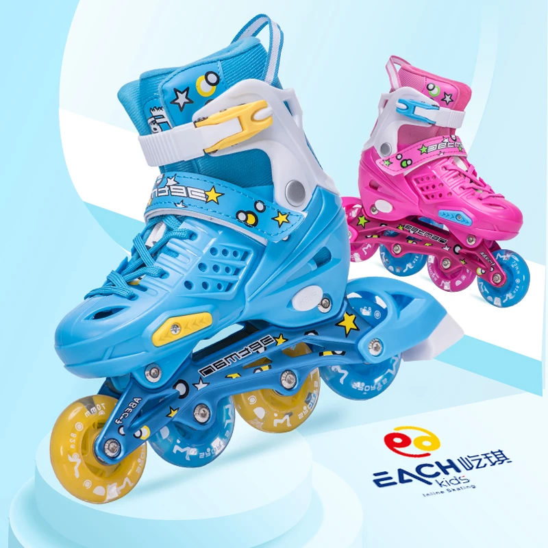 

EACHkids Skate Outdoor Roller Skates 4 Wheels Patines Skating Shoes With Wheels For Girl Boys Kids