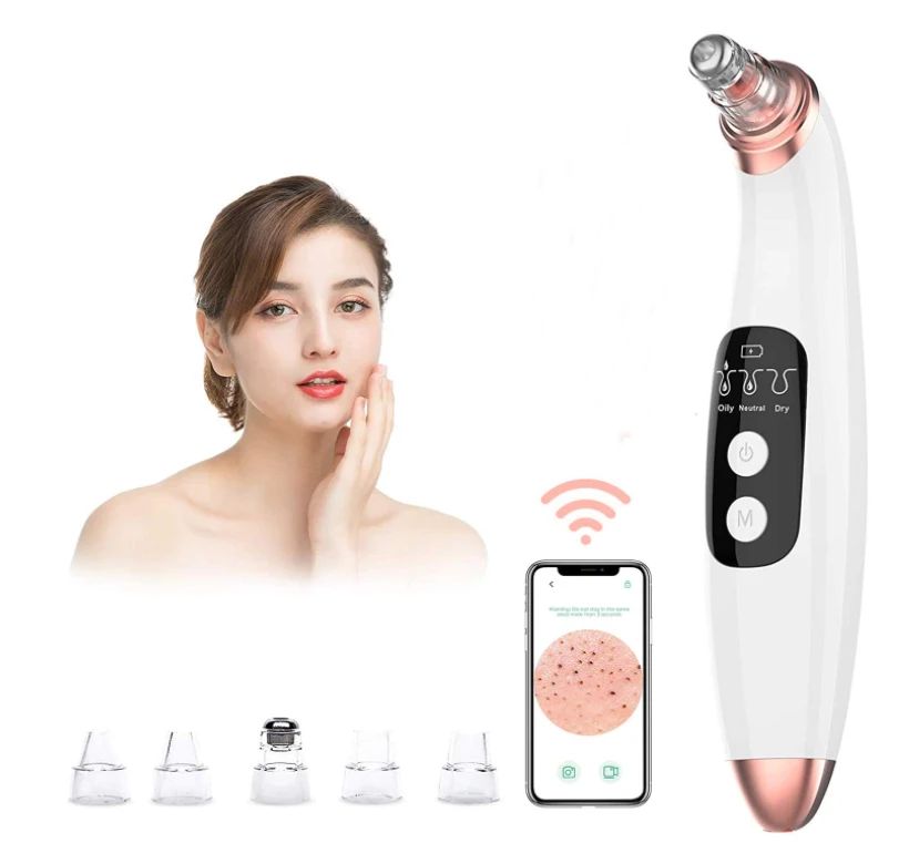 

Support Android IOS JCY HD Wifi Visual 5 Heads Blackhead Instrument Blackhead Remover Vacuum Pore Cleaner L1915