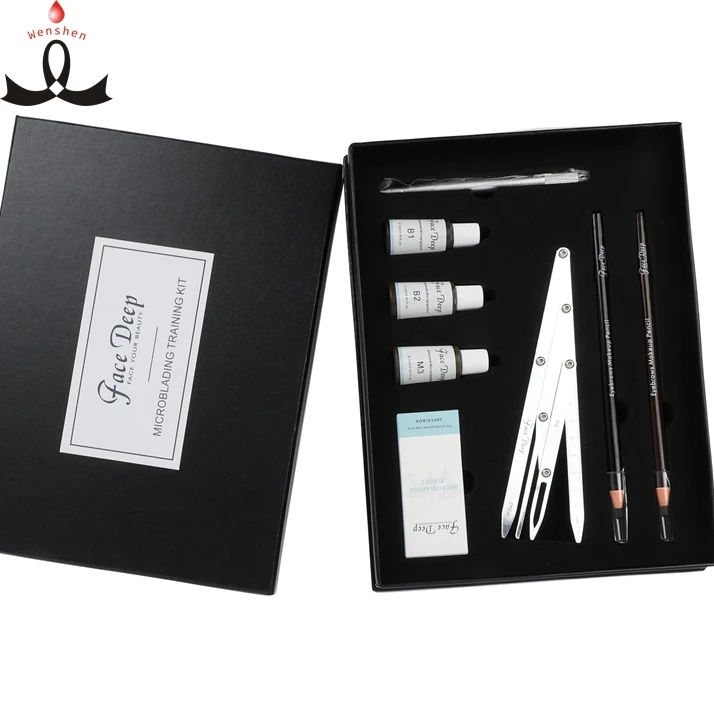 

Private Label with Low MOQ 10 Sets Students Permanent Makeup Kit For Tattoo Microblading Starters Kit WSPMU
